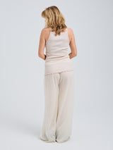 Seamless Basic Silky Daze | Silke Stroptop Rosie Beige / Off-white