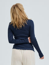 Seamless Basic Silky Fiore | Silke Bluse Navy