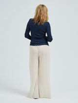 Seamless Basic Silky Fiore | Silke Bluse Navy