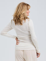 Seamless Basic Silky Fiore | Silke Bluse Off-white