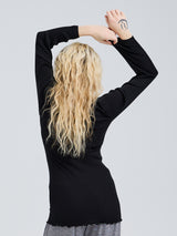 Seamless Basic Silky Fiore | Silke Bluse Sort
