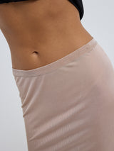 Seamless Basic Sporty Skirt | Silke Underskørt Rosa Beige