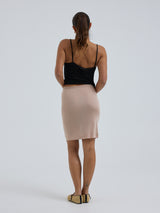Seamless Basic Sporty Skirt | Silke Underskørt Rosa Beige