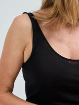 Seamless Basic Sporty Slip Dress | Silke Underkjole Sort