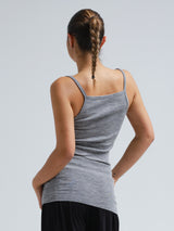 Seamless Basic Woolen Viola | Merinould Stroptop Gråmelange