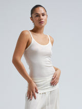 Seamless Basic Woolen Viola | Merinould Stroptop Off-white