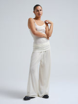 Seamless Basic Woolen Viola | Merinould Stroptop Off-white