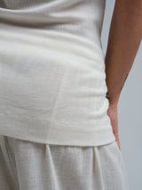 Seamless Basic Woolen Viola | Merinould Stroptop Off-white
