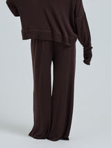 Seamless Basic Woolen Barbera | Merinould Bukser Dark Brown