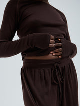 Seamless Basic Woolen Barbera | Merinould Bukser Dark Brown