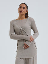 Seamless Basic Woolen Cardigan | Merinould Cardigan Beige