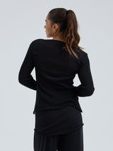 Seamless Basic Woolen Cardigan | Merinould Cardigan Sort