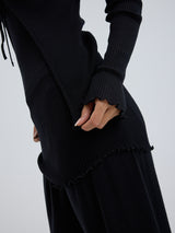 Seamless Basic Woolen Cardigan | Merinould Cardigan Sort