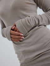 Seamless Basic Woolen Jade | Merinould L/S T-Shirt Beige