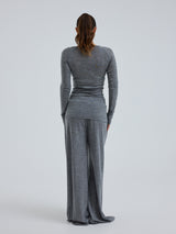 Seamless Basic Woolen Jade | Merinould L/S T-Shirt Gråmelange