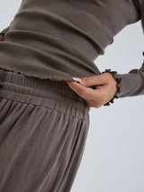 Seamless Basic Wooly Long Sleeve | Uld Silke Bluse Fungi