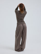 Seamless Basic Wooly Long Sleeve | Uld Silke Bluse Fungi