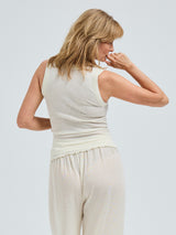 Seamless Basic Wooly Tank | Uld Silke Tanktop Off-white