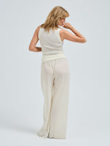 Seamless Basic Wooly Tank | Uld Silke Tanktop Off-white