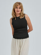 Wooly Tank | Uld Silke - Sort