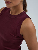 Seamless Basic Wooly Tank | Uld Silke Tanktop Vineyard