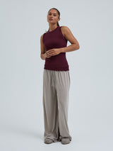 Seamless Basic Wooly Tank | Uld Silke Tanktop Vineyard