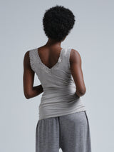 Seamless Basic Cotton Lacey | Bomuld Tanktop Grå