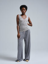 Seamless Basic Cotton Lacey | Bomuld Tanktop Grå