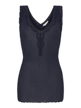 Seamless Basic Cotton Lacey | Bomuld Tanktop Night sky