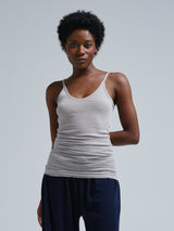 Seamless Basic Cotton Spaghetti | Bomuld Stroptop Grå