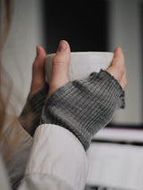 Seamless Basic Mano | Merinould Wrist warmer Gråmelange