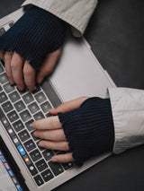 Seamless Basic Mano | Merinould Wrist warmer Navy