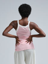 Seamless Basic Silky Daze | Silke Stroptop Pink/off-white