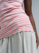 Seamless Basic Silky Daze | Silke Stroptop Pink/off-white