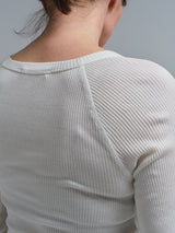 Seamless Basic Silky Jade | Silke Bluse Off-white