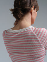 Seamless Basic Silky Jade | Silke Bluse Pink/off-white