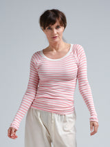 Seamless Basic Silky Jade | Silke Bluse Pink/off-white