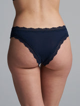 Seamless Basic Silky Tanga | Silke 2-pack Trusser Navy
