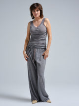 Seamless Basic Woolen Lacey | Merinould Tanktop Gråmelange