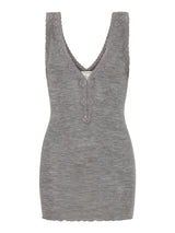 Seamless Basic Woolen Lacey | Merinould Tanktop Gråmelange