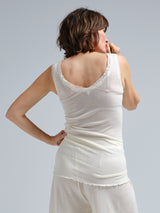 Seamless Basic Woolen Lacey | Merinould Tanktop Off-white
