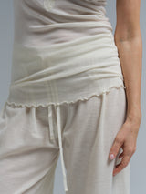 Seamless Basic Woolen Lacey | Merinould Tanktop Off-white