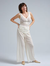 Seamless Basic Woolen Lacey | Merinould Tanktop Off-white