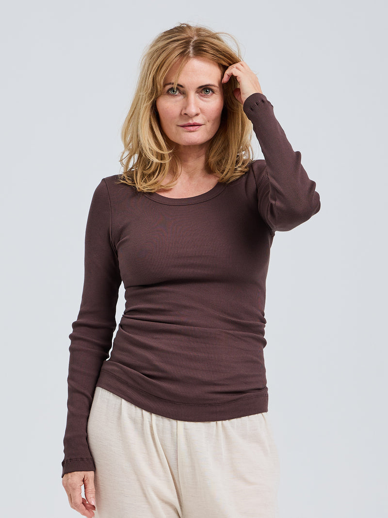 Seamless Basic Allure | Økologisk bomuld L/S T-Shirt Java