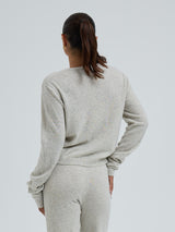 Seamless Basic Classic Cardigan | Uld Cashmere Cardigan Ecru Melange