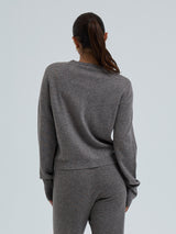 Seamless Basic Classic Cardigan | Uld Cashmere Cardigan Heather Mushroom