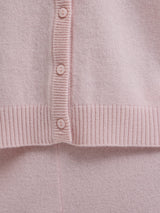 Seamless Basic Classic Cardigan | Uld Cashmere Cardigan Powder Pink