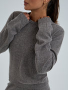 Classic Crew Neck | Uld Cashmere - Heather Mushroom
