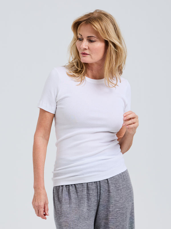 Seamless Basic Classic Short Sleeve | Økologisk bomuld T-shirt Hvid