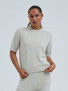 Classic T-shirt | Uld Cashmere - Ecru Melange